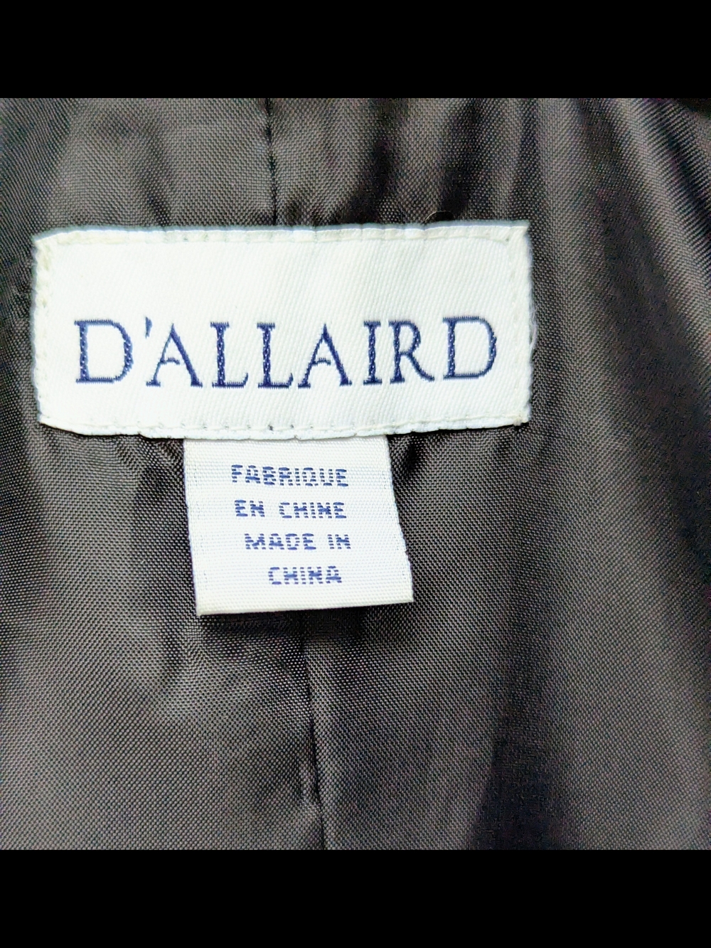 D’Allaird Longline Navy Blazer Coat 11/12 | Manteau-Blazer Long Marine Large - Picture 8 of 10